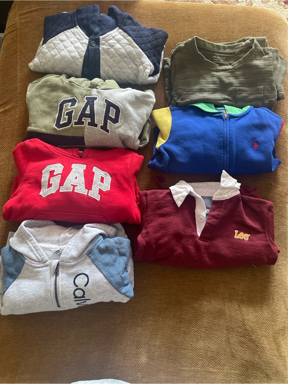 Lee Boys' Maroon Rugby Polo with White Collar